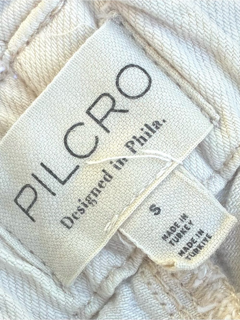 Pilcro Cream Wide-Leg Cropped Pants - Picture 3 of 6